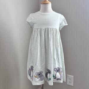 John Lewis Baby Koala Embroidered Dress - 2/3Y